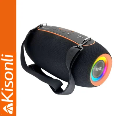 سماعة Kisonli K8 بلوتوث – صوت 50 وات وإضاءة RGB