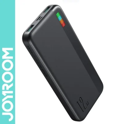 شاحن باور بانك سلسلة دازلينج 12 وات 10000 مللي امبير في الساعة من جوي روم، لون أسود، موديل JR-T016